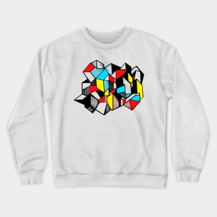 Geometric City futuristic abstract cool Crewneck Sweatshirt